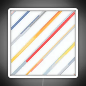 Diagonal Delight A Playful Geometric Pattern RGB Neon Sign