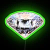Unique neon diamond LED lighting for modern interior design spaces.
