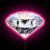 Customizable Full Color RGB LED Sign with Neon Effect Diamond