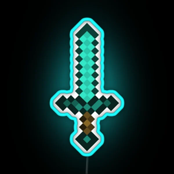 Diamond Sword RGB Neon Sign