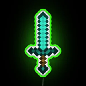 Diamond Sword RGB Neon Sign