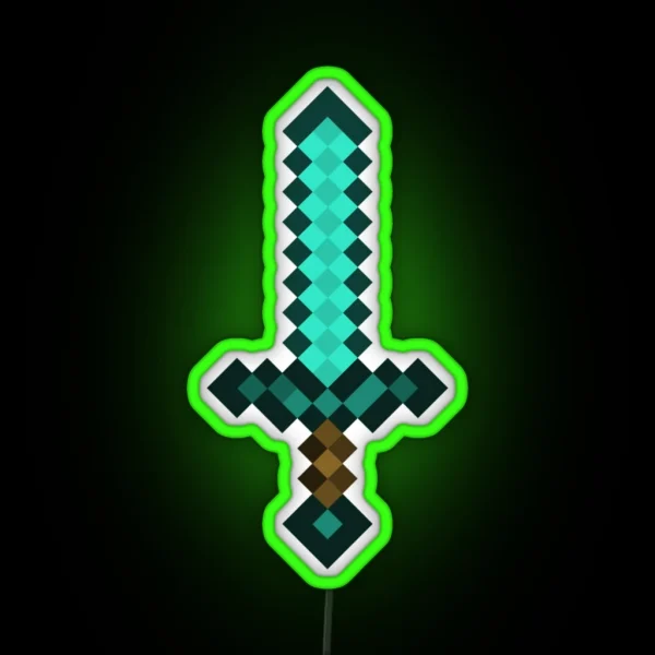 Diamond Sword RGB Neon Sign