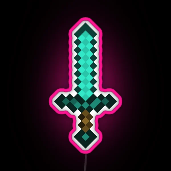 Diamond Sword RGB Neon Sign