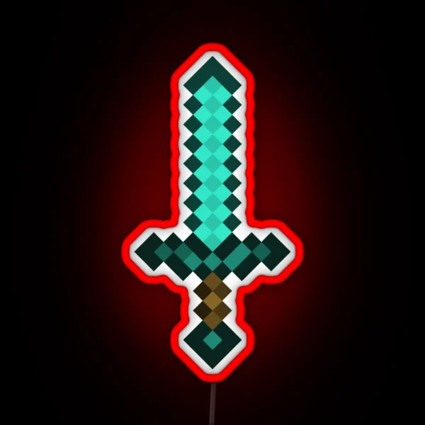 Diamond Sword RGB Neon Sign
