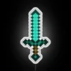 Modern neon sword decorative light with diamond cutout and colors