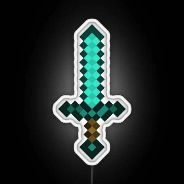 Diamond Sword RGB Neon Sign