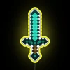 Vibrant LED display with colorful, glowing diamond sword design