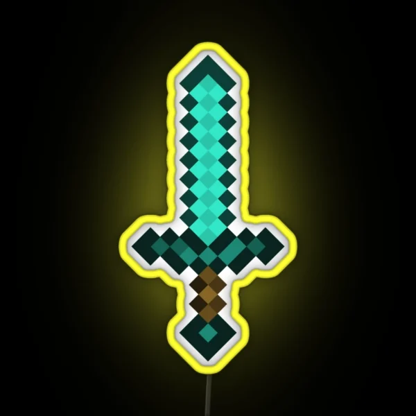 Diamond Sword RGB Neon Sign