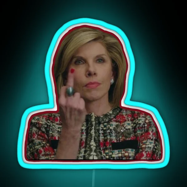 Diane Lockhart Flip Off RGB Neon Sign