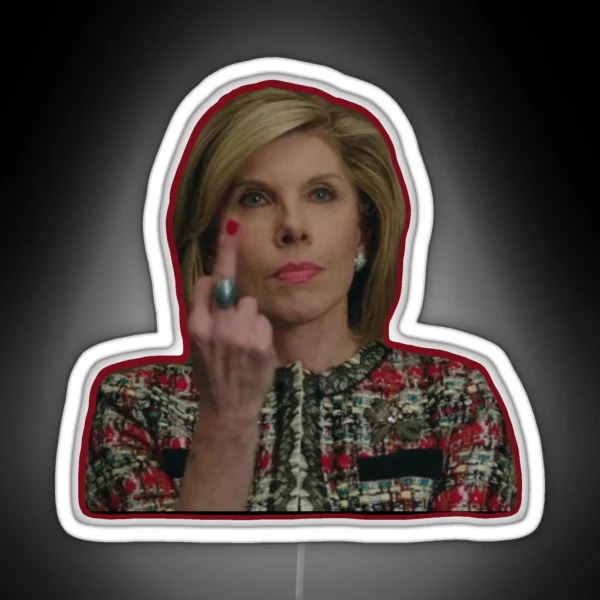 Diane Lockhart Flip Off RGB Neon Sign