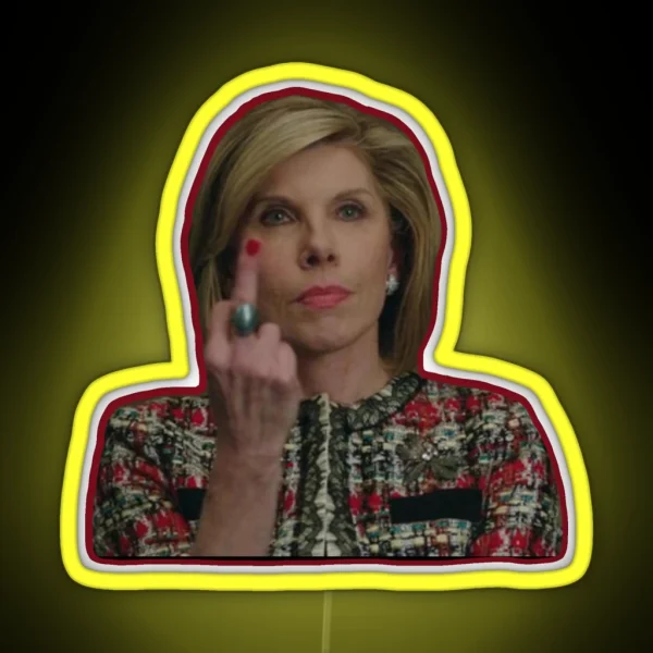 Diane Lockhart Flip Off RGB Neon Sign