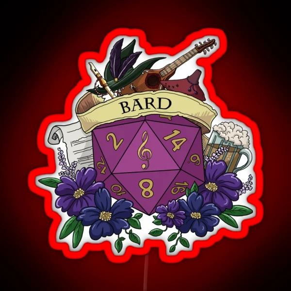 Dice Bard RGB Neon Sign