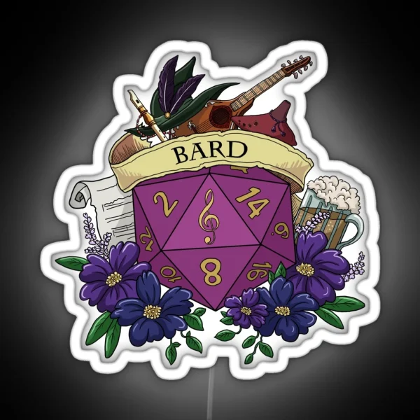 Dice Bard RGB Neon Sign