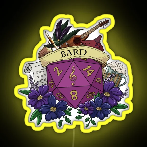 Dice Bard RGB Neon Sign