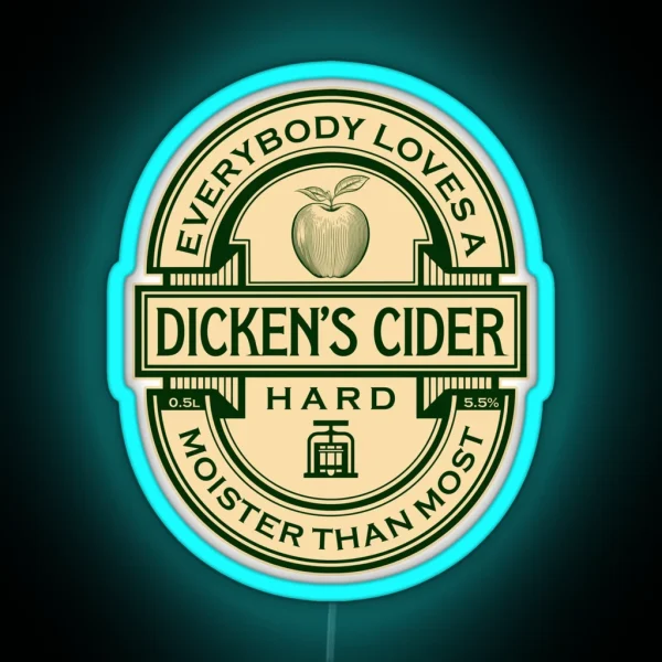 Dicken S Cider Label RGB Neon Sign