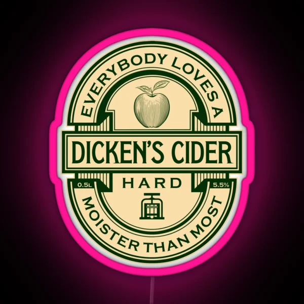 Dicken S Cider Label RGB Neon Sign