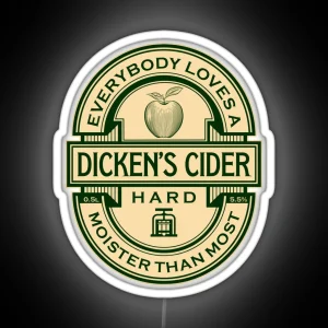 Dicken S Cider Label RGB Neon Sign