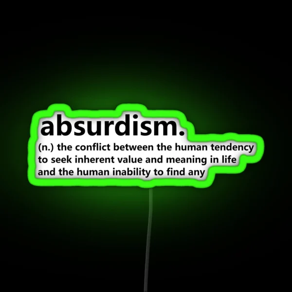 Dictionary Collection Absurdism RGB Neon Sign