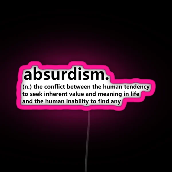 Dictionary Collection Absurdism RGB Neon Sign