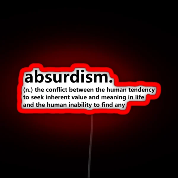 Dictionary Collection Absurdism RGB Neon Sign