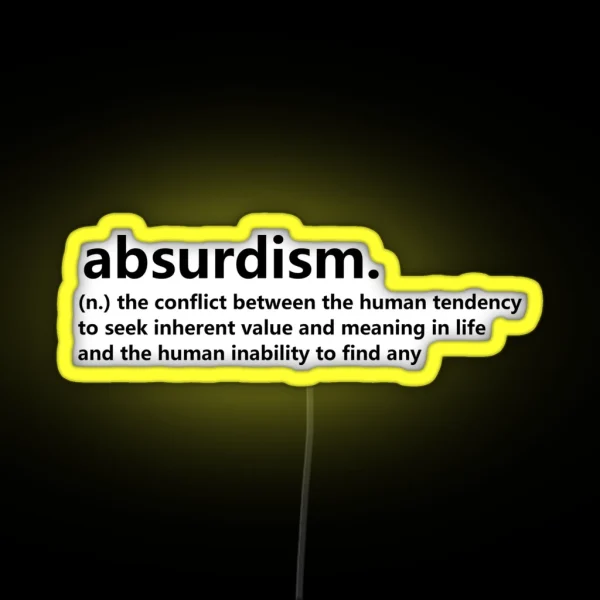 Dictionary Collection Absurdism RGB Neon Sign