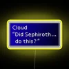Sephiroth's dramatic quote lights up your wall in vibrant color