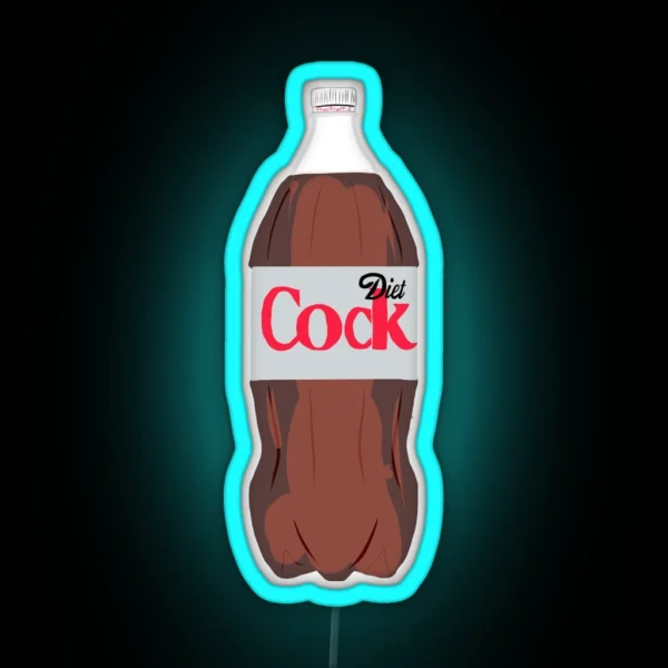 Diet Cock 2 Liter RGB Neon Sign