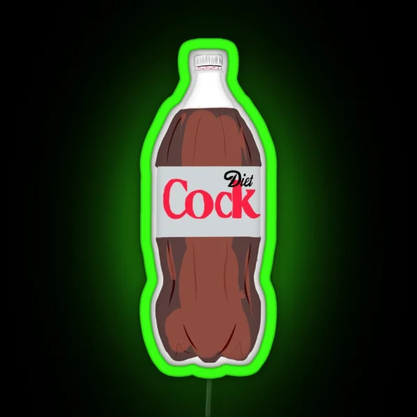 Diet Cock 2 Liter RGB Neon Sign