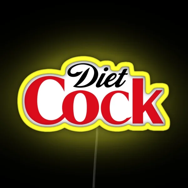 Diet Cock Tiktok RGB Neon Sign