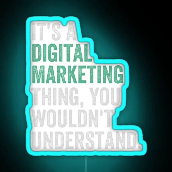 Digital Marketing Career Internet Social Media RGB Neon Sign
