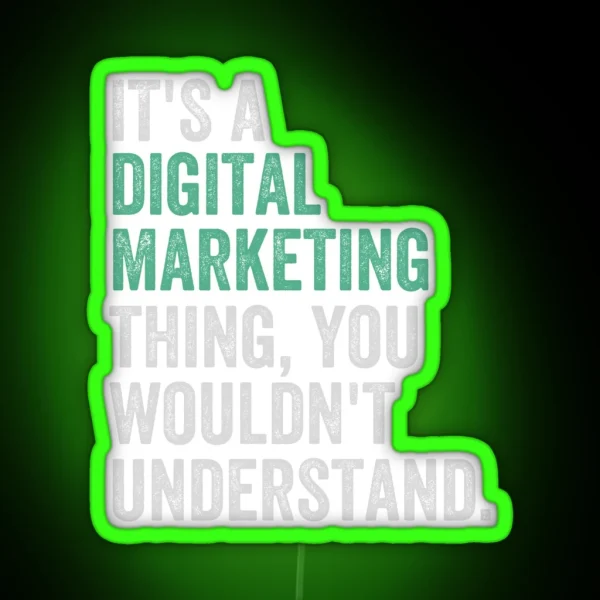 Digital Marketing Career Internet Social Media RGB Neon Sign