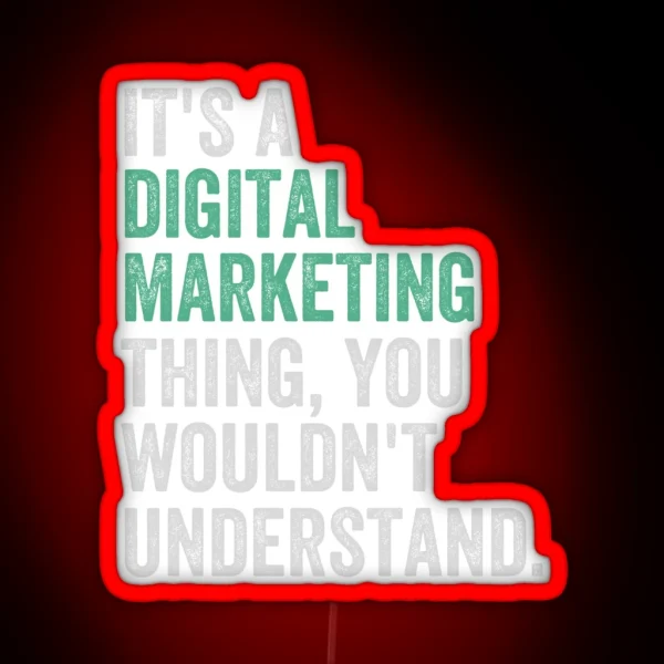 Digital Marketing Career Internet Social Media RGB Neon Sign