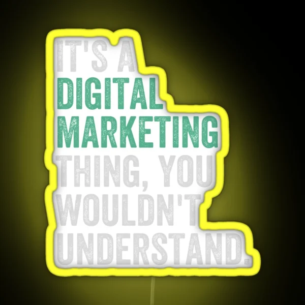 Digital Marketing Career Internet Social Media RGB Neon Sign