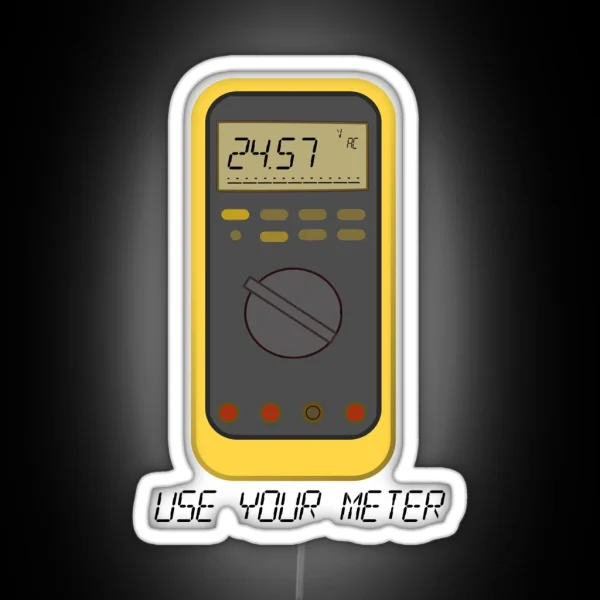 Digital Multimeter Enthusiast RGB Neon Sign