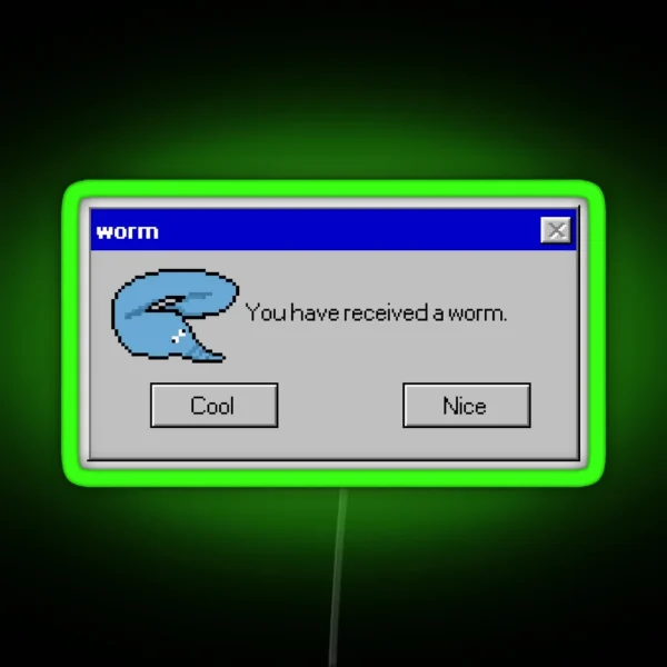 Digital Worm RGB Neon Sign