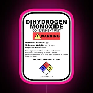 Dihydrogen Monoxide RGB Neon Sign