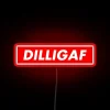 Nonchalant attitude in bold, eye-catching RGB neon lights display