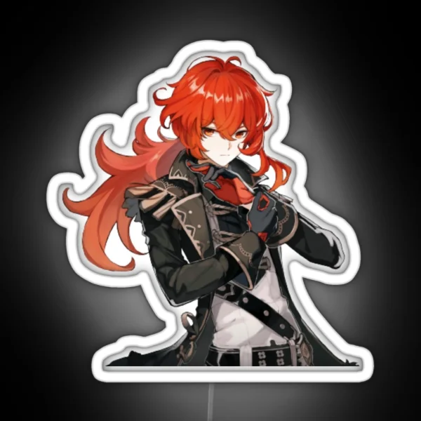 Diluc Formal Genshin Impact RGB Neon Sign