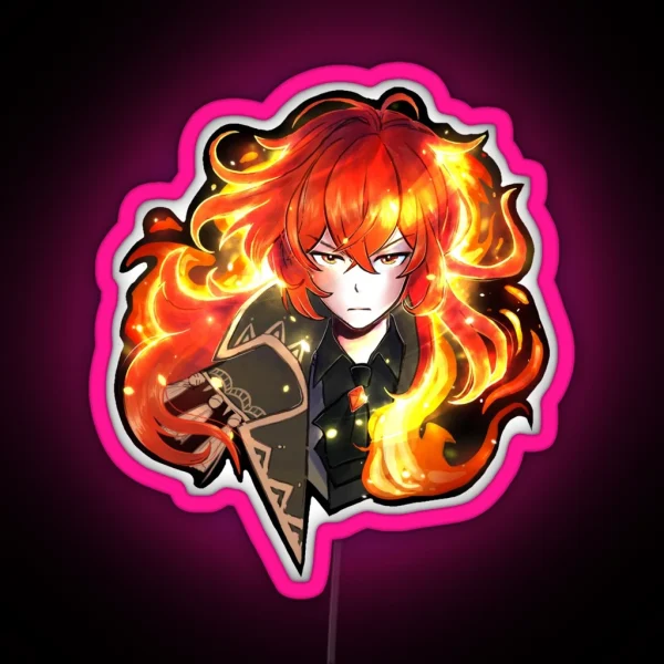 Diluc Genshin Impact RGB Neon Sign