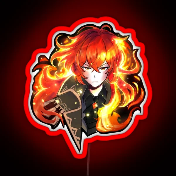 Diluc Genshin Impact RGB Neon Sign