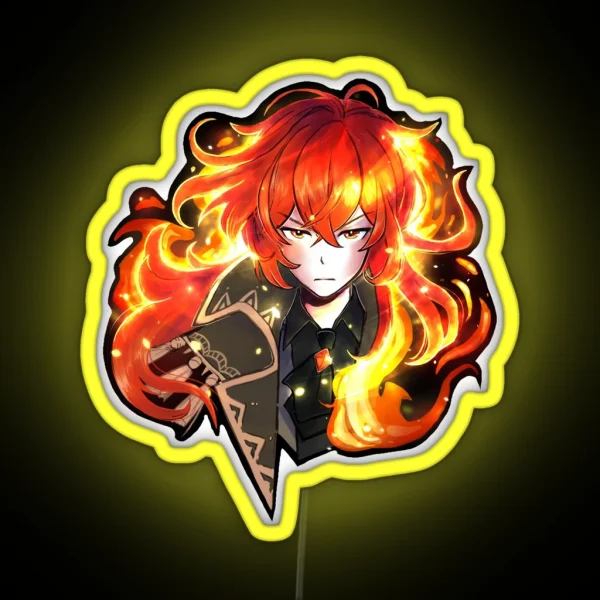 Diluc Genshin Impact RGB Neon Sign