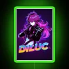 Diluc-inspired Genshin Impact RGB LED neon wall art decoration sign