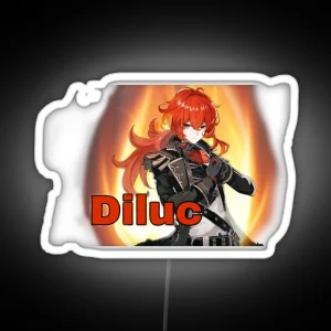 Diluc Genshin Impact RGB Neon Sign