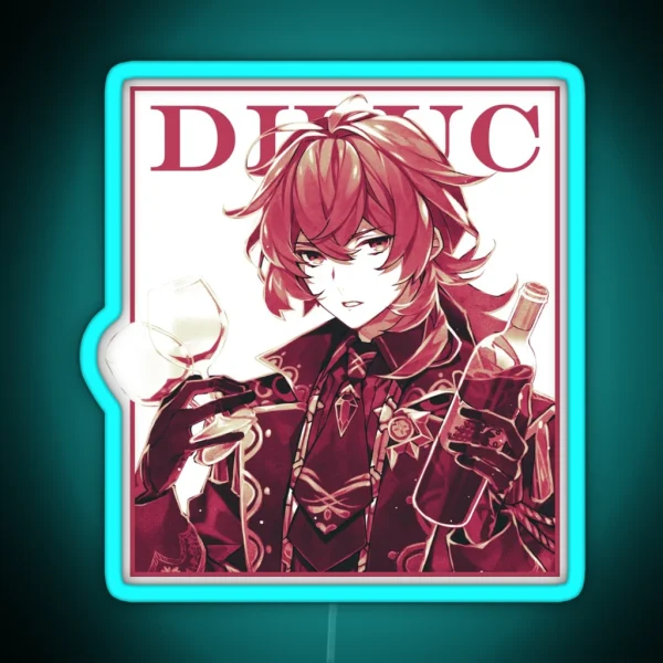 Diluc GI RGB Neon Sign