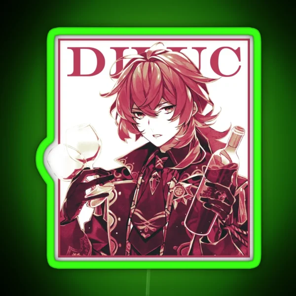 Diluc GI RGB Neon Sign