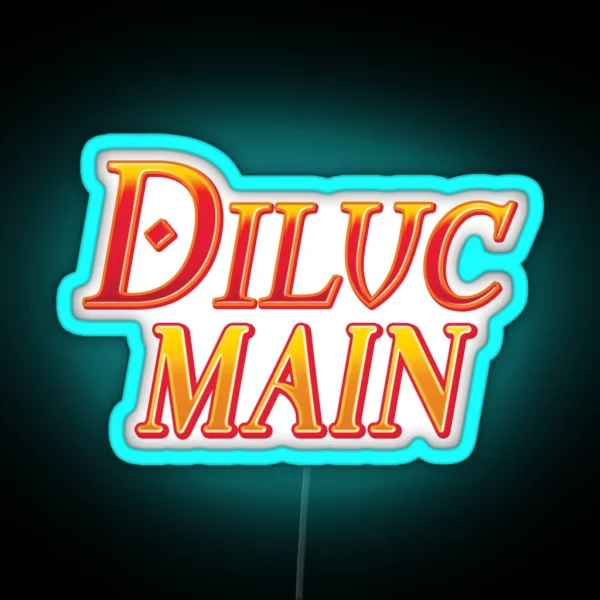 DILUC MAIN Genshin Impact RGB Neon Sign