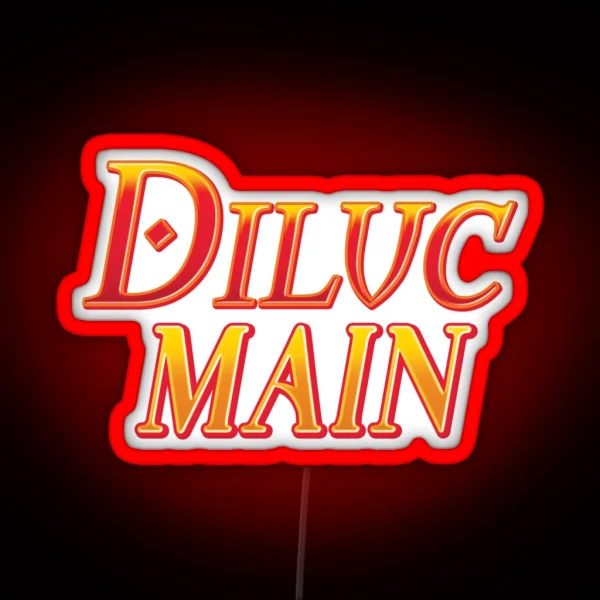 DILUC MAIN Genshin Impact RGB Neon Sign