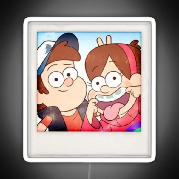 Dipper And Mabel Pines RGB Neon Sign