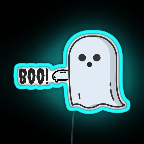 Disapproving Lame Ghost RGB Neon Sign