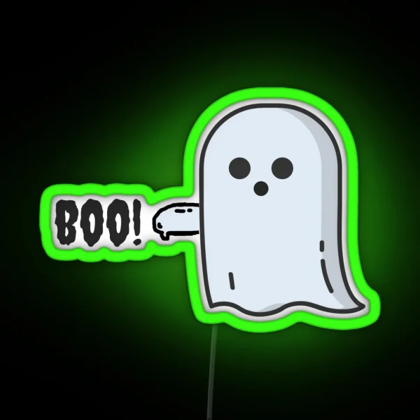 Disapproving Lame Ghost RGB Neon Sign